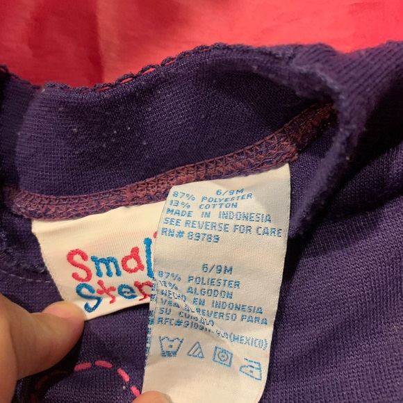Vintage Small Steps Purple Crewneck 6-9 months I love my puppy - Picture 2 of 4